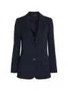 Joseph Jackie Buttoned Tailored Blazer In Blue