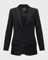 Joseph Womens Black Jackie Single-breasted Stretch-wool Blazer In Black