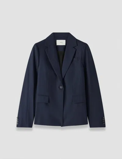 Joseph Jackie Wool Tailoring Stretch Jacket In Blue