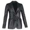 Joseph Jacques Single-breasted Blazer In Black Leather In Black