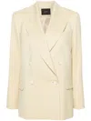 Joseph Jaden Double-breasted Wool-blend Twill Blazer In Neutrals