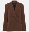 Joseph Jaden Double-breasted Cady Blazer In Brown