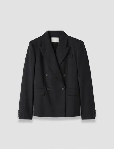 Joseph Jaden Wool Tailoring Stretch Jacket In Black