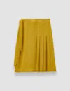 Joseph Jeanne Light Crepe Skirt In Yellow