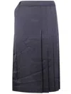 Joseph Pleated Midi Skirt In Blue