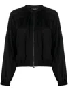 Joseph Jeddo Collarless Bomber Jacket In Black