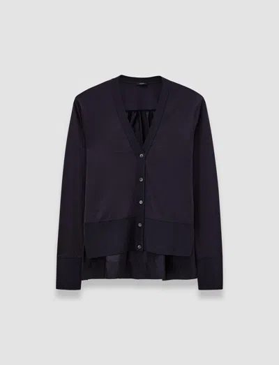 JOSEPH JERSEY HABOTAI SILK CARDIGAN