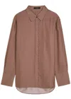 Joseph Joe Checked Woven Shirt In Brown