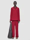 Joseph Joe Crepe De Chine Silk Blouse In Red
