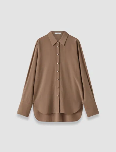 Joseph Joe Crepe De Chine Silk Blouse In Purple