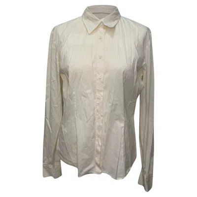 Joseph Joe Longsleeve Button Up Shirt In White Cotton In Neutral