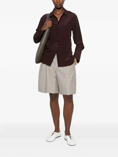 Joseph Joe Silk Blouse In Brown