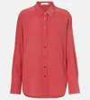 Joseph Joe Silk Crêpe De Chine Shirt In Pink