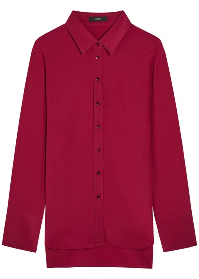 Joseph Joe Silk Shirt In Red