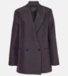 Joseph Wool-silk Joly Blazer In Aurora
