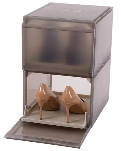 Joseph Joseph 2 Pack Shoecase Premium Shoe Storage Box In Gray