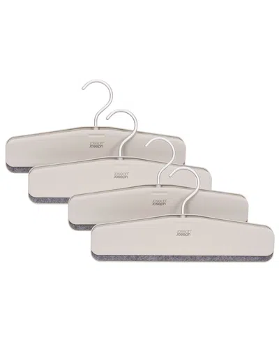 Joseph Joseph 4 Pack Orderly Trouser & Skirt Hangers In Neutral