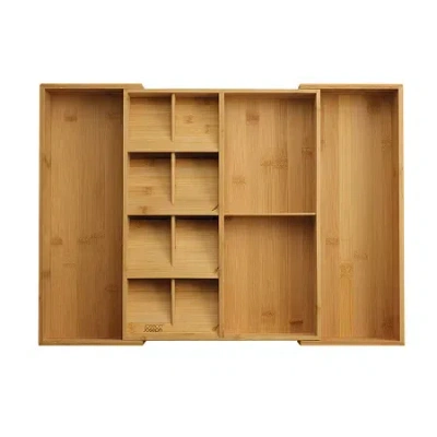 Joseph Joseph Bamboo Expanding Drawer Organizer In Brown