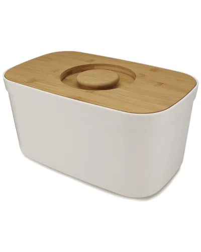 Joseph Joseph Bread Bin With Cutting Board Lid In White
