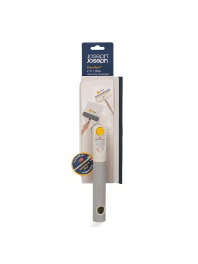 Joseph Joseph Cleantech 2-in-1 Glass Cleaning Squeegee In Grey