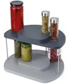 Joseph Joseph Cupboardstore 2-tier Rotating Organizer In Grey