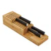 Joseph Joseph Drawerstore Large Bamboo 2-tier Knife Organizer In Light Brown