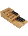 Joseph Joseph Drawerstore Large Bamboo 2-tier Knife Organizer