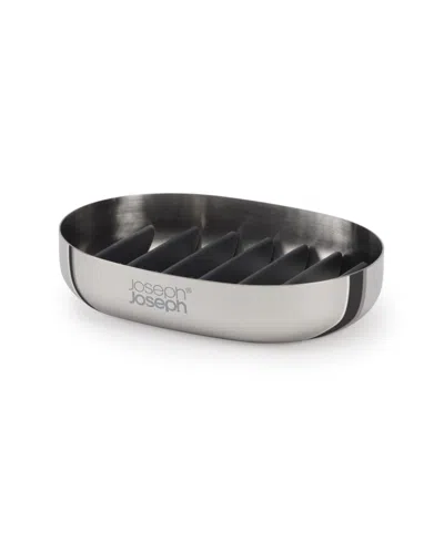 Joseph Joseph Easy Store Luxe Quick-drain Soap Dish In Steel
