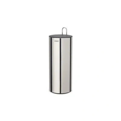 Joseph Joseph Easystore Luxe Concealed Toilet Paper Holder In Stainless Steel;matte Black