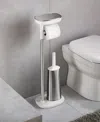 Joseph Joseph Easystore Standing Toilet Paper Holder And Flex Steel Toilet Brush In Silver