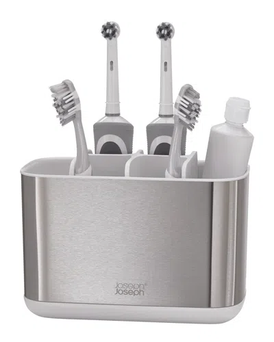 Joseph Joseph Easystore Stainless Steel Large Toothbrush Holder In Silver