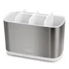 Joseph Joseph Easystore Steel Large Toothbrush Holder In White