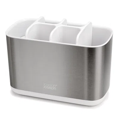 Joseph Joseph Easystore Steel Large Toothbrush Holder In White