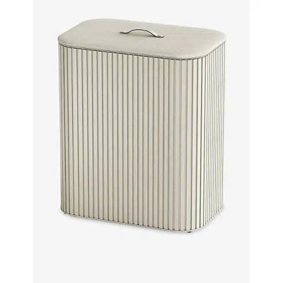 Joseph Joseph Ecru Tota Luxe Laundry Basket 90l In Sand