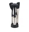 Joseph Joseph Elevate Fusion 3 Piece Silicone Set With Stand In Metallic