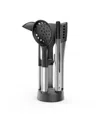 Joseph Joseph Elevate Fusion 5-piece Silicone Utensil Set With Storage Stand In Gray