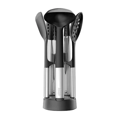 Joseph Joseph Elevate Fusion 6-pc Kitchen Utensil Set With Stand In Black