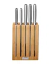 JOSEPH JOSEPH JOSEPH JOSEPH ELEVATE STEEL 5PC KNIFE SET WITH BAMBOO BLOCK