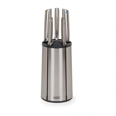 Joseph Joseph Elevate Steel 6-pc. Knife Block Set In Silver