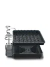 Joseph Joseph Excel™ Two-tier Stainless-steel Dish Rack(32cm X 32cm) In Black