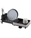 Joseph Joseph Extend Slim Steel Compact Expandable Dish Rack In Pink