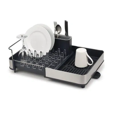 Joseph Joseph Extend Steel Expandable Dish Rack In Dark Grey,silver