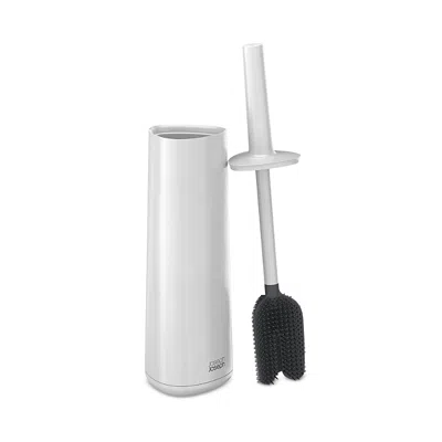 Joseph Joseph Flex 360 Toilet Brush And Holder - White In Silver