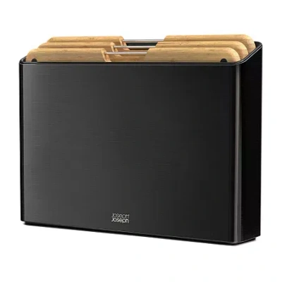 Joseph Joseph Folio 3-pc. Bamboo Cutting Board Set In Black