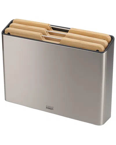 Joseph Joseph Folio 3pc Bamboo Cutting Board Set With Steel Case