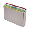 Joseph Joseph Folio Icon Steel 4-piece Chopping Board Set With Stainless-steel Storage Case In Gray