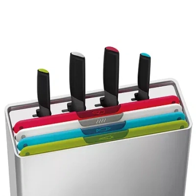 Joseph Joseph Folio Icon Plus 8-pc. Cutting Board And Knife Block Set In Multi
