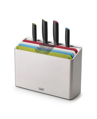 Joseph Joseph Folio Icon Plus 8-piece Cutting Board Knife Set In Gray