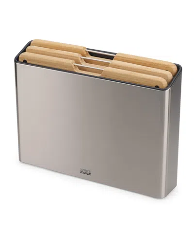Joseph Joseph Folio Icon Plus 8-piece Knife Chopping Board Set In Gray