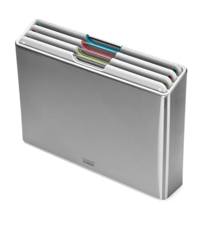 Joseph Joseph Folio Steel Chopping Board Set In Neutral